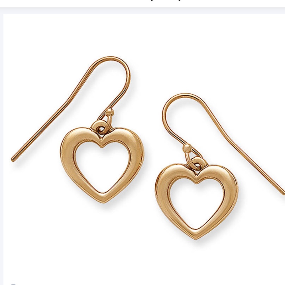 SILVER James Avery Heart Earrings